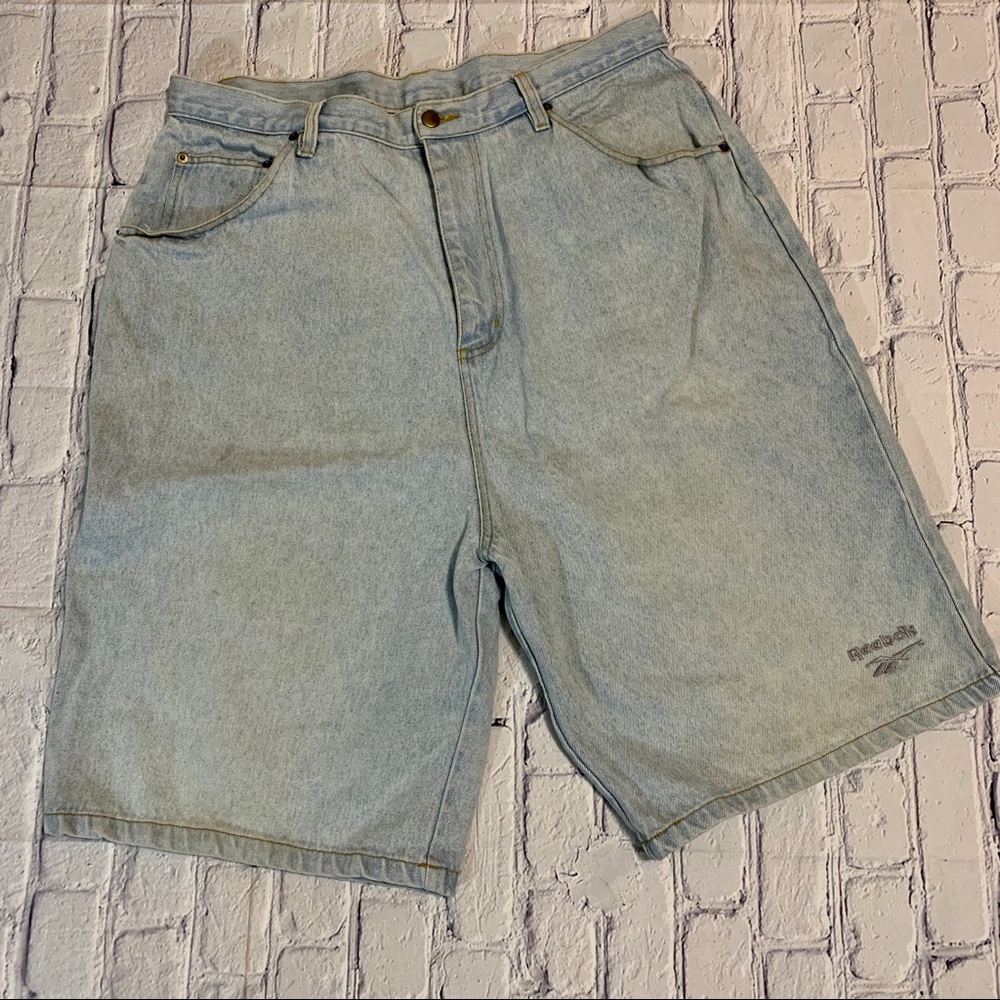 Vintage 90’s Reebok Jean Denim Shorts Light Wash